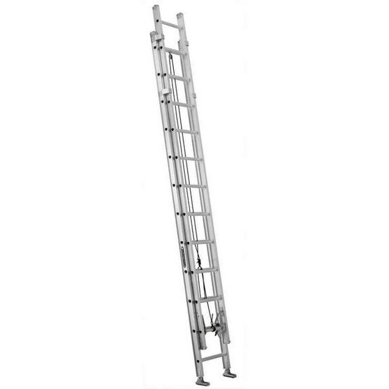 Louisville Ladder AE1224HD 24 Ft Aluminum Multi-section Ladder Cap: 375 Lbs Type Iaa-1