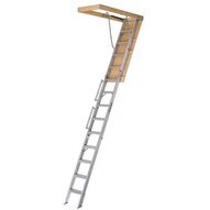 Louisville Ladder AL228P Aluminum Attic Ladder Cap: 350 Lbs-1