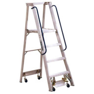 Louisville Ladder AP5004 4 Ft Mobile Aluminum Platform Ladder Cap: 300 Lbs Type Ia-1