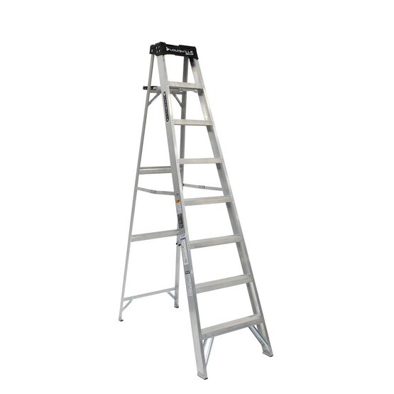 Louisville Ladder AS3008 8 Ft Aluminum Standard Ladder Cap: 300 Lbs Type Ia-1