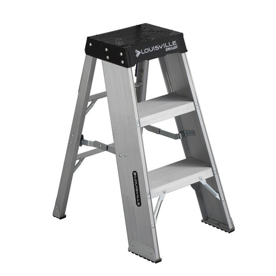 Louisville Ladder AY8003 3 Ft Aluminum Industrial Ladder Cap: 250 Lbs Type I-1