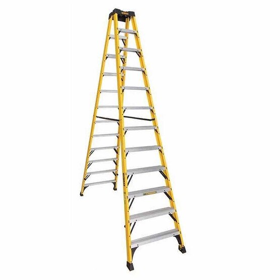 DeWalt DXL3030-12 12 Ft Fiberglass Twin Front Ladder Cap: 300 Lbs Type Ia-1