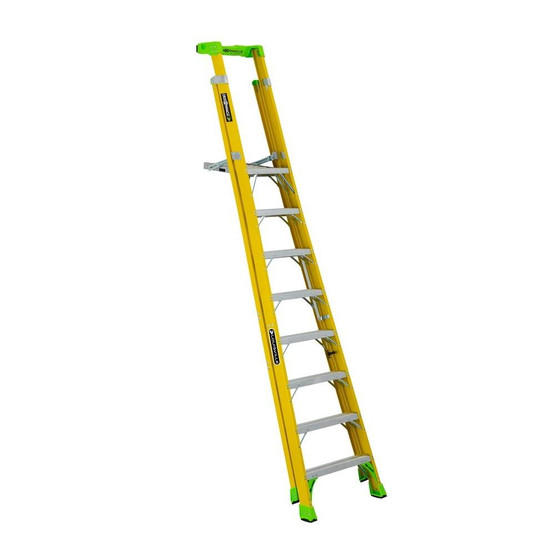 Louisville Ladder FCP1406HD 8' FG Cross Pinnacle 2-in-1 Platform Ladder Type IAA 375b Rated-2