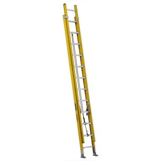 Louisville Ladder FE4224HD 24 Ft Fiberglass Multi-section Ladder D-rung Cap: 375 Lbs Type Iaa-1