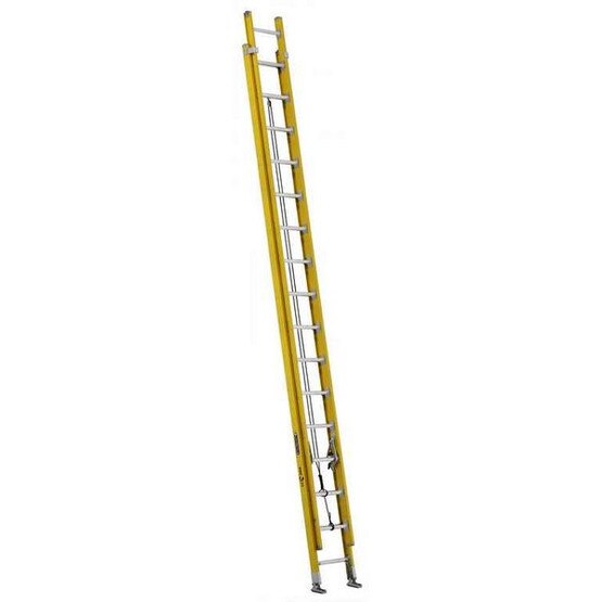 Louisville Ladder FE4232HD 32 Ft Fiberglass Multi-section Ladder D-rung Cap: 375 Lbs Type Iaa-1