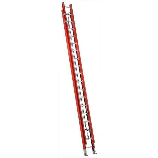 Louisville Ladder FE7240 40 Ft Fiberglass Multi-ssection Extension Ladder D-rung Cap: 300 Lbs Type Ia-1