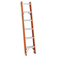 Louisville Ladder FH1006 6 Ft Fiberglass Shelf Ladder Cap: 300 Lbs Type Ia-1