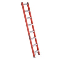 Louisville Ladder FH1008 8 Ft Fiberglass Shelf Ladder Cap: 300 Lbs Type Ia-1