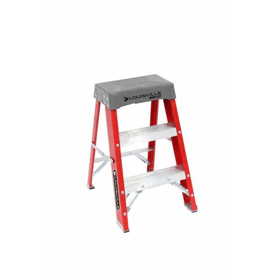 Louisville Ladder FS1502 2 Ft Fiberglass Standard Ladder Cap: 300 Lbs Type Ia-1