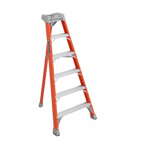 Louisville Ladder FT1506 6 Ft Fiberglass Tripod Ladder Cap: 300 Lbs Type Ia-2