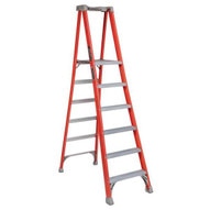 Louisville Ladder FXP1706 6 Ft Fiberglass Pro Extended Rail Protop Platform Ladder Cap: 300 Lbs Type Ia-1