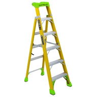 Louisville Ladder FXS1406HD Type Iaa 6 Ft Cross Step Louisville Fiberglass Step To Shelf Ladder-1