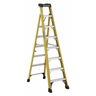 Louisville Ladder FXS1408HD Type Iaa 8 Ft Cross Step Louisville Fiberglass Step To Shelf Ladder-1