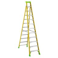 Louisville Ladder FXS1412HD Type Iaa 12 Ft Cross Step Louisville Fiberglass Step To Shelf Ladder-2