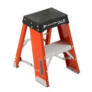 Louisville Ladder FY8002 2 Ft Fiberglass Step Stool Industrial Cap: 250 Lbs-1