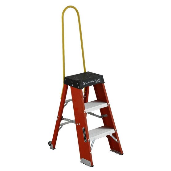 Louisville Ladder FY8003-S55S56 3 Ft Fiberglass Step Stool Industrial Cap: 250 Lbs-3