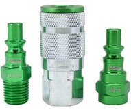 Milton S-303AKIT 3 Piece A-style 14 Npt Greencolorfit Coupler & Plug Kit-1