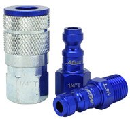 Milton S-303TKIT 3 Piece T-style 14 Npt Bluecolorfit Coupler & Plug Kit-1