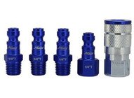 Milton S-305TKIT 5 Piece T-style 14 Npt Bluecolorfit Coupler & Plug Kit-1