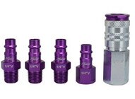 Milton S-305VKIT 5 Piece Hi-flo V-style 14npt Purple Colorfit-mega-flow-1