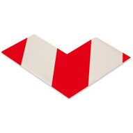 Mighty Line angle3rw 3 Wide Solid White Angle With Red Chevrons Pack Of 25-1