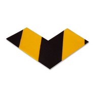 Mighty Line angle3yblk 3 Wide Solid Yellow Angle With Black Chevrons Pack Of 25-1