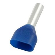 Morris Products 12792 Nylon Twin Insulated Ferrules 2 Wire - Din Standard - 6 Awg .551 Pin Length Blue-1
