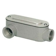 Morris Products 14098 Aluminum Rigid Conduit Bodies Lr Type - Threaded With Cover & Gasket 3-12-1