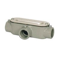 Morris Products 14174 Aluminum Emt Set Screw Conduit Bodies T Type With Cover & Gasket 1-12-1