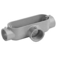 Morris Products 14257 Aluminum Combination Conduit Bodies T Type - Threaded & Set Screw 2-1