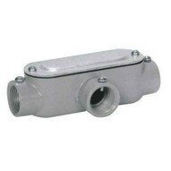 Morris Products 14261 Aluminum Combination Conduit Bodies T Type - Threaded & Set Screw With Cover & Gasket 1-14-1