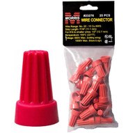 Morris Products 23276 Screw-on Wire Connectors P6 Red Hanging Bag 25 Pack (25 Piece Pack)-1