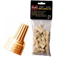Morris Products 23285 Twisted Wing Connectors Tan Hanging Bag 25 Pack (25 Piece Pack)-1