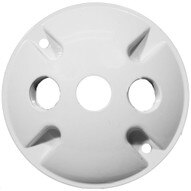 Morris Products 36832 4 Round Weatherproof Covers - Three Hole 1 2 White-1