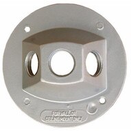 Morris Products 36840 4 Round Weatherproof Covers - Three Hole 1 2 Gray-1