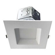 Morris Products 72647 Led Square Downlight - New Construction 4'' 10w 4000k Smooth Trim-1