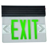 Morris Products 73407 Surface Mount Edge Lit Exit Sign Double Sided Legend Green Led Black Housing-1