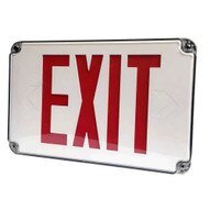 Morris Products 73452 Led Wet Location Exit Signs Red Legend-1