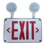 Morris Products 73456 Led Wet Location Combo Exit Signs & Emergency Light Red Legend-1