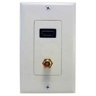 Morris Products 80446 Combination Hdmi & Rca Connector Home Enterainment Wallplate-1