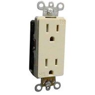Morris Products 82465 Decorative Tamper Resistant Commercial Grade Duplex Receptacle 15a-125v Ivory-1