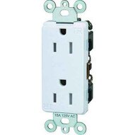 Morris Products 82466 Decorative Tamper Resistant Commercial Grade Duplex Receptacle 15a-125v White-1
