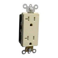 Morris Products 82470 Decorative Tamper Resistant Commercial Grade Duplex Receptacle 20a-125v Ivory-1