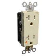 Morris Products 82480 Decorative Tamper Resistant Isolated Ground Duplex Receptacle 20a-125v Ivory-1