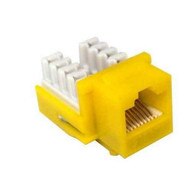 Morris Products 88424 Cat6 (rj45) Unshielded Keystone Jacks Yellow-1