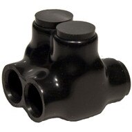 Morris Products 97120 Black Insulated Dual Entry Splice 350 - 6-1