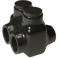 Morris Products 97121 Black Insulated 2 Conductor Dual Entry Splice 2 Set Screws 500 - 6-1