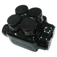 Morris Products 97125 Black Insulated 2 Conductor Dual Entry Splice Dual Set Screw 750 - 250-1