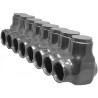 Morris Products 97524 Black Insulated Multi-cable Connector - Single Entry 8 Ports 2 - 14-1