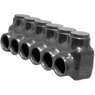 Morris Products 97528 Black Insulated Multi-cable Connector - Single Entry 6 Ports 10 - 14-1